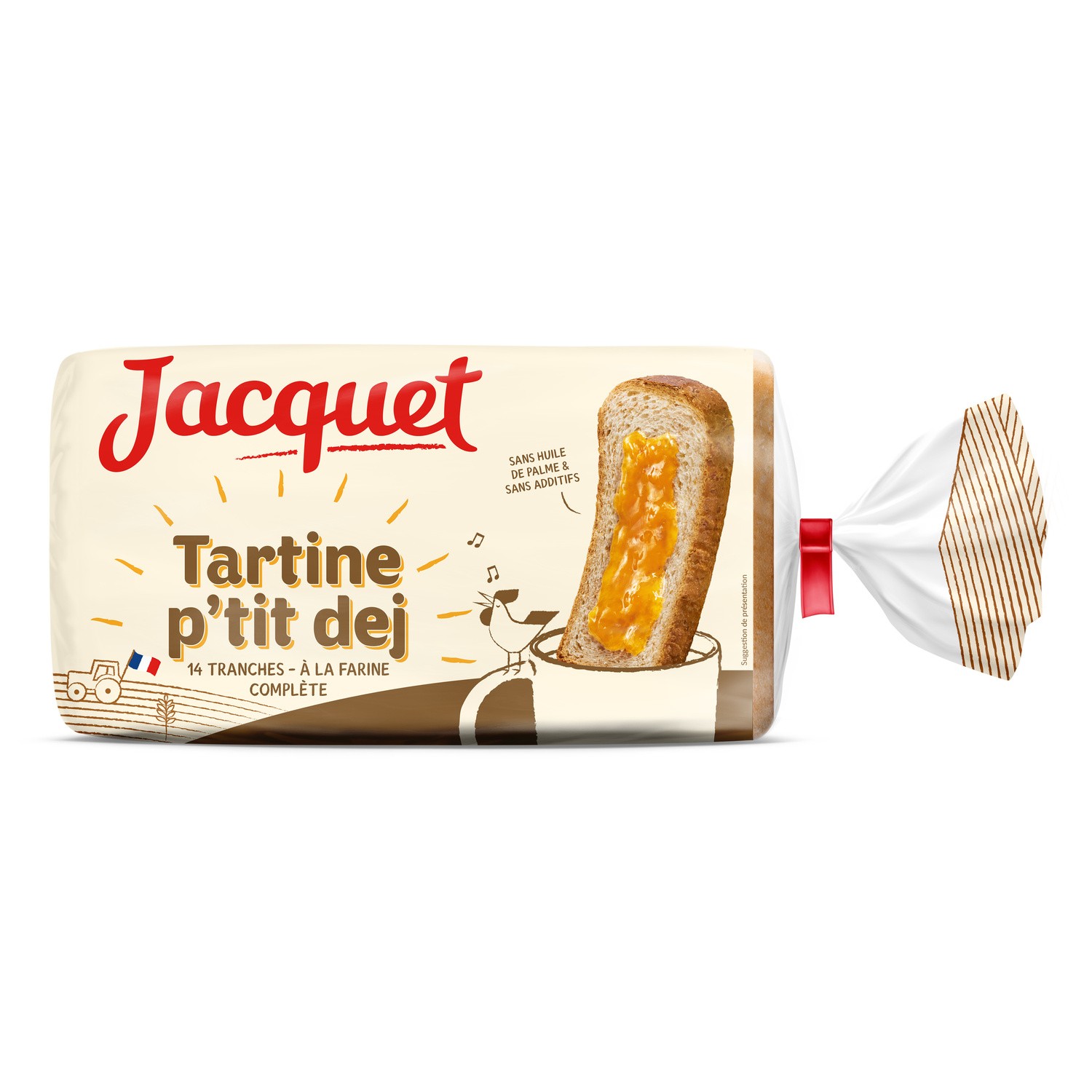 Achat Jacquet Pain de Mie Pavé à la Farine Complète, 350g, 11 tranches