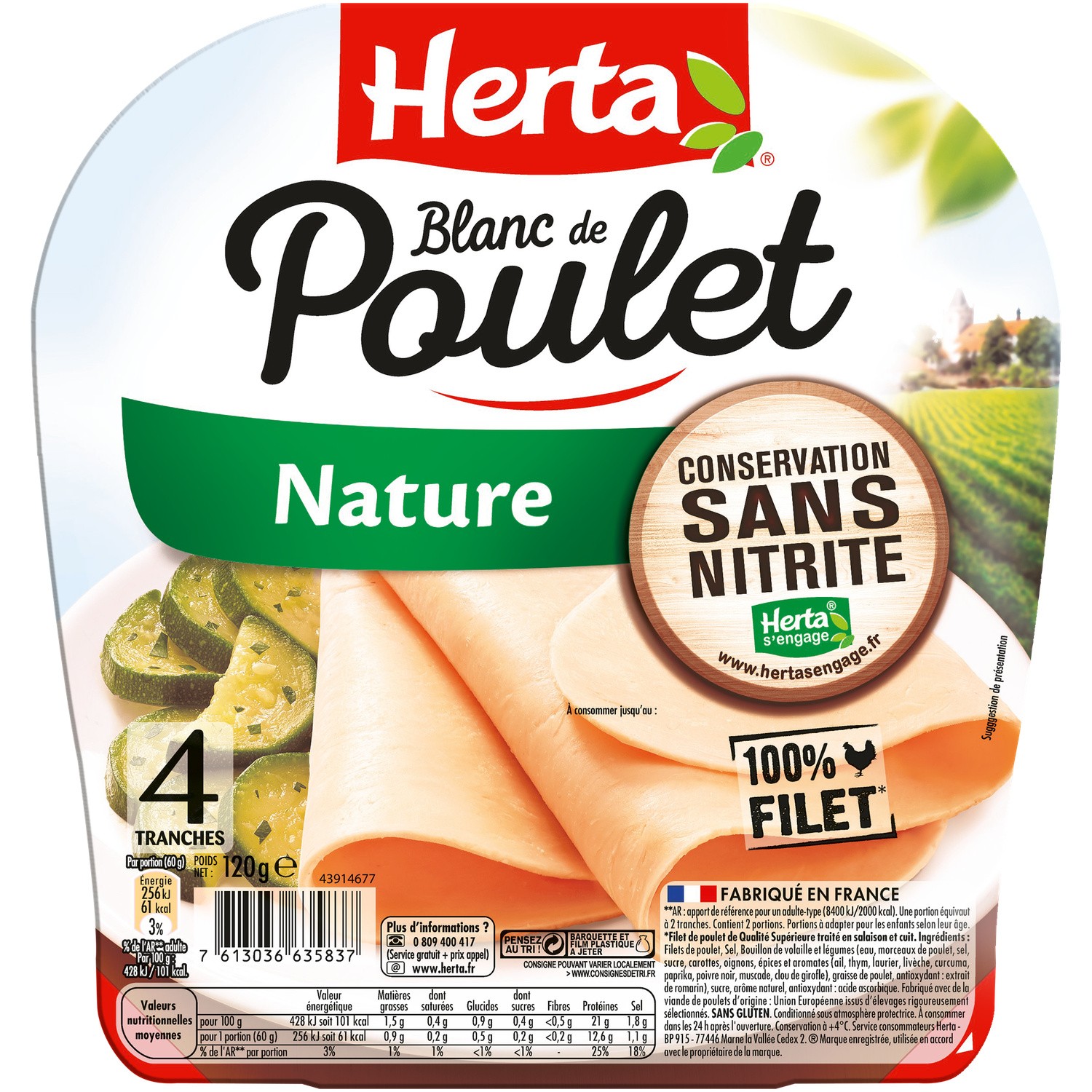 Blanc de Poulet Nature sans nitrite