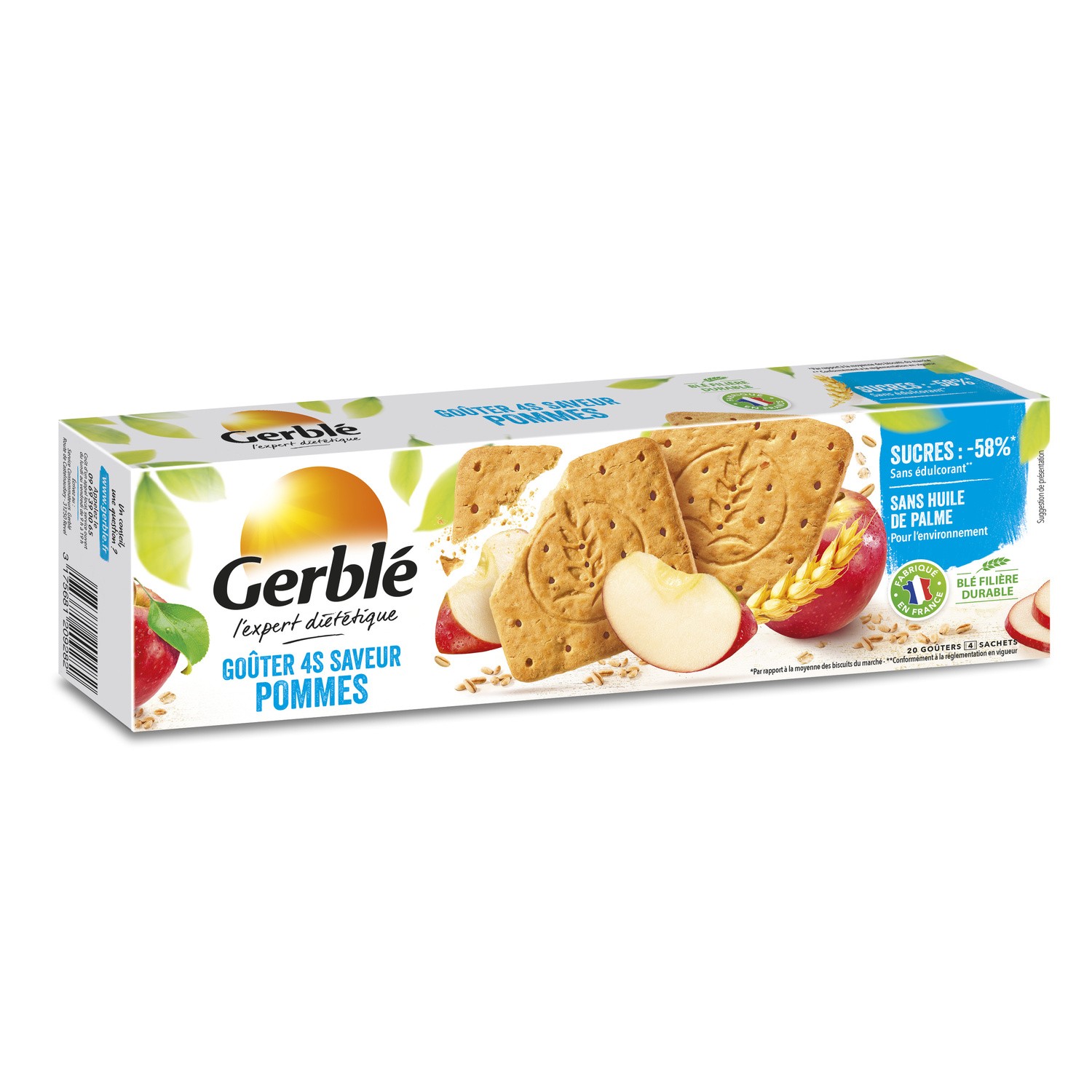 Gerblé biscuits sésame saveur vanille sans sucres 132g