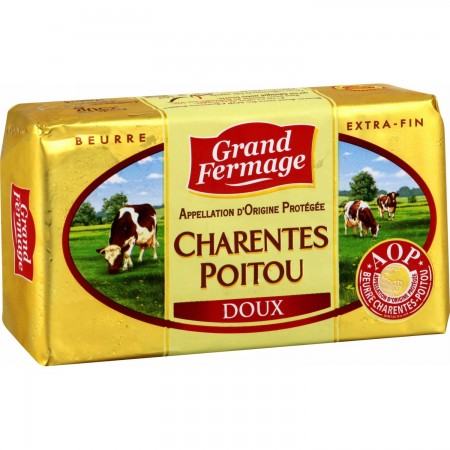 Beurre moulé doux Charentes-Poitou AOP - Grand Fermage