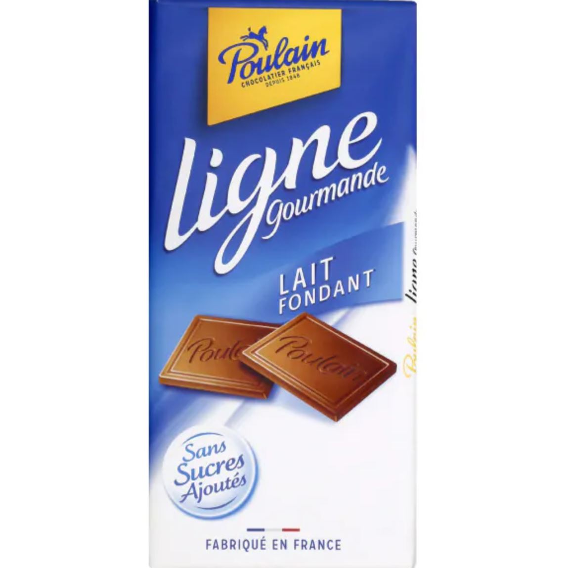 Chocolat fin & gourmand au lait Français sans sucres ajoutés