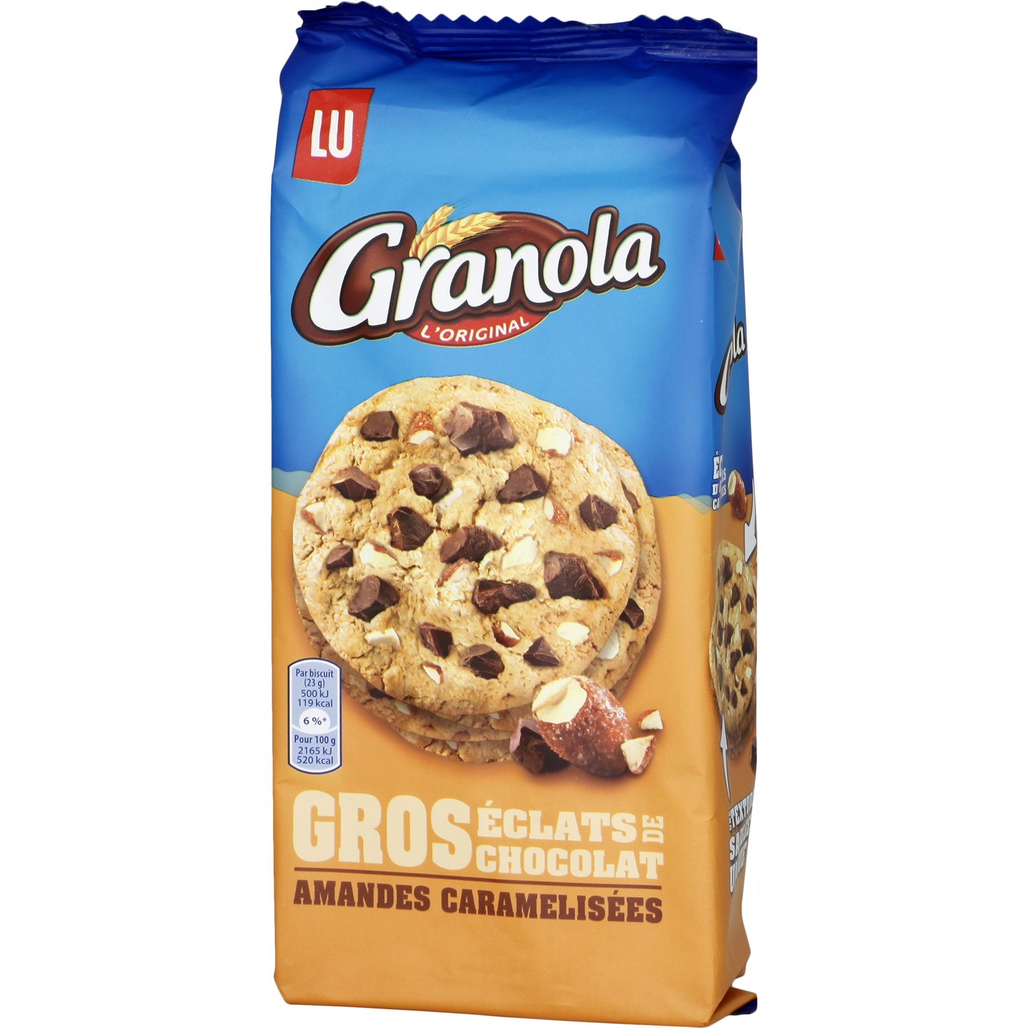 Granola extra cookie aux pépites de chocolat et amandes caramélisées