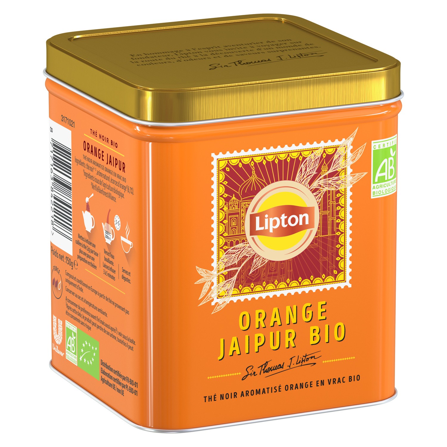 Thé bio en vrac à l'orange de Jaipur 