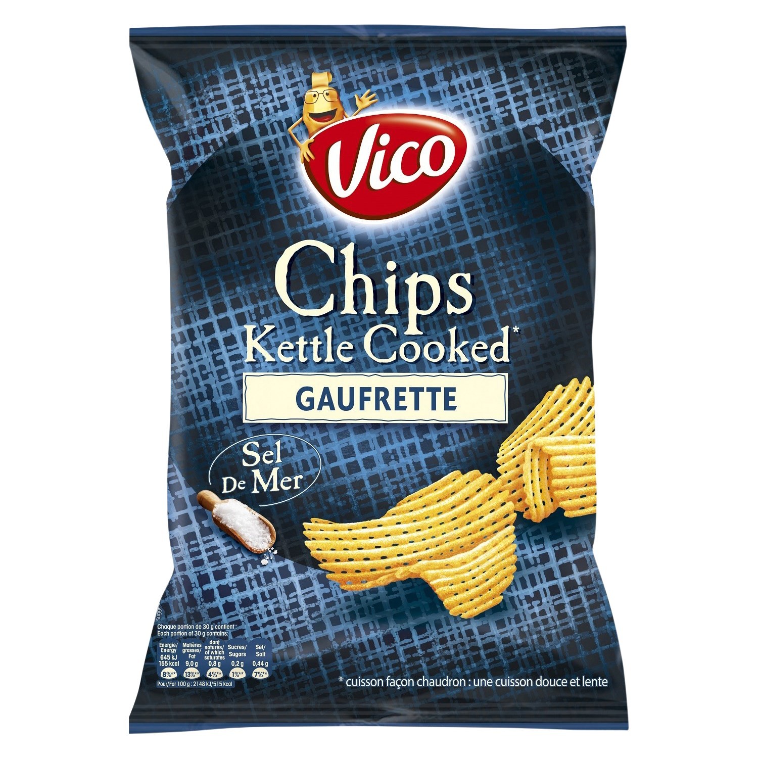 Chips Gaufrette Kettle Cooked Sel de Mer