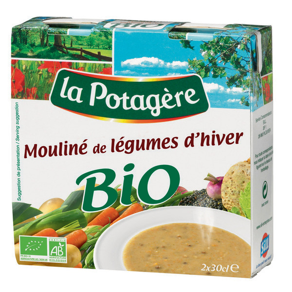 Soupe bio légumes de nos campagnes LA POTAGERE : les 2 briques de