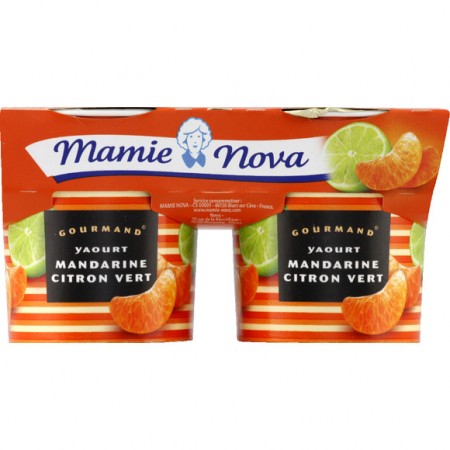 Yaourt Gourmand Mandarine/Citron Vert