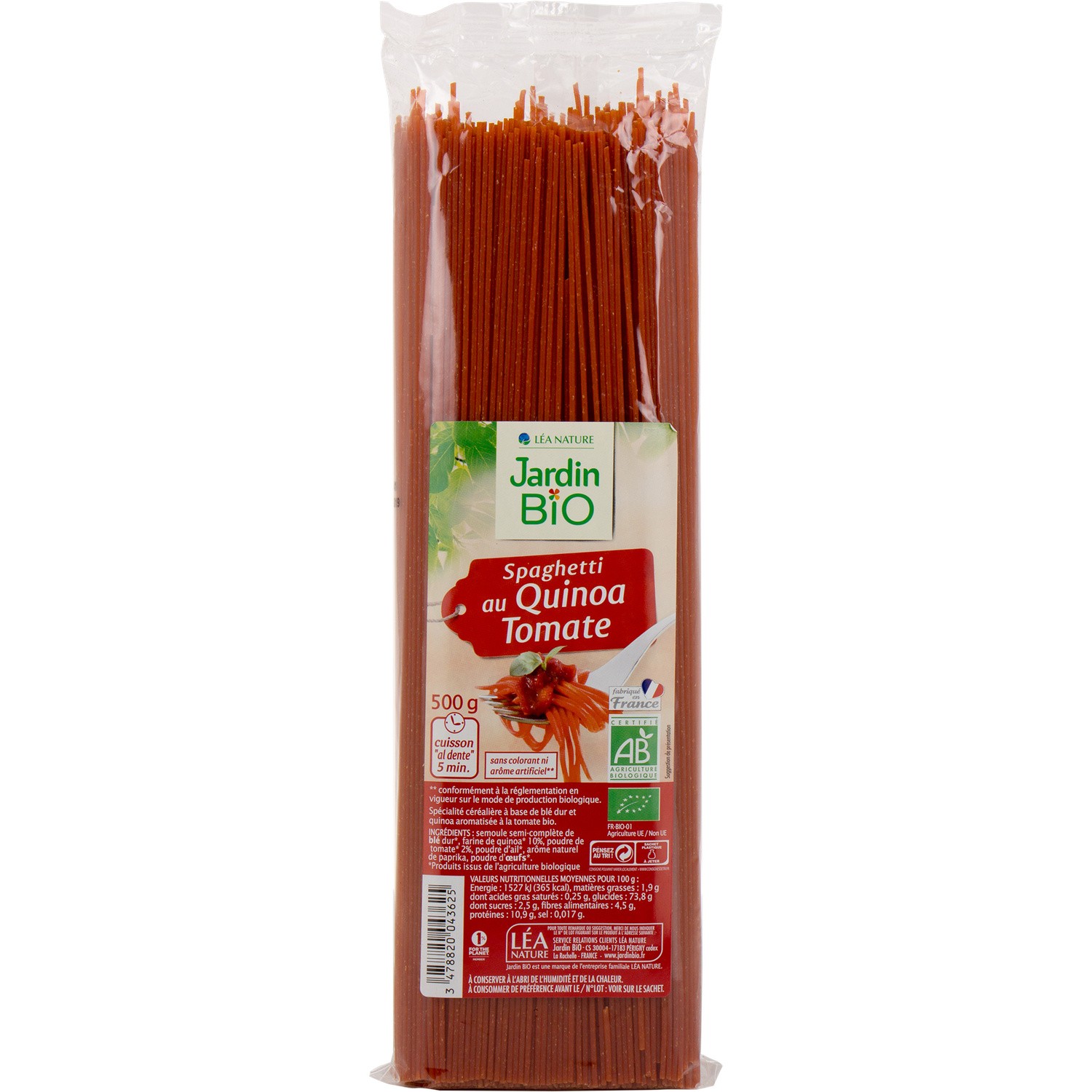 Spaghetti quinoa tomate bio