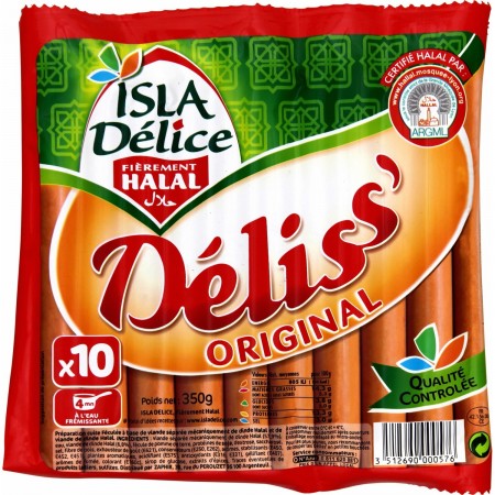 Saucisses Déliss' Original halal (x10)