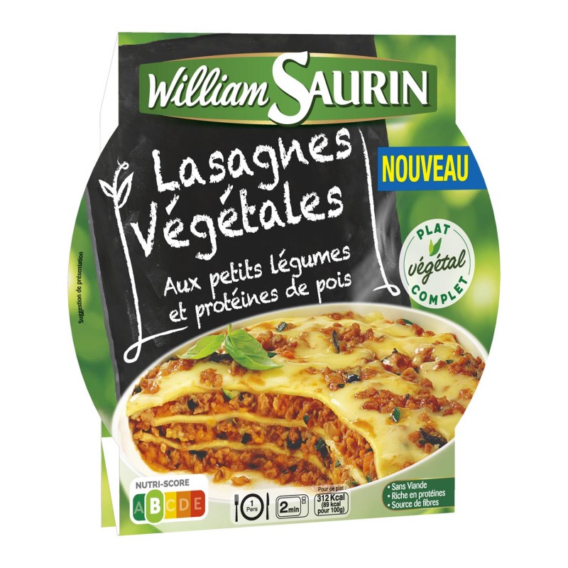 Lasagnes Végétales Aux petits légumes et protéines de pois
