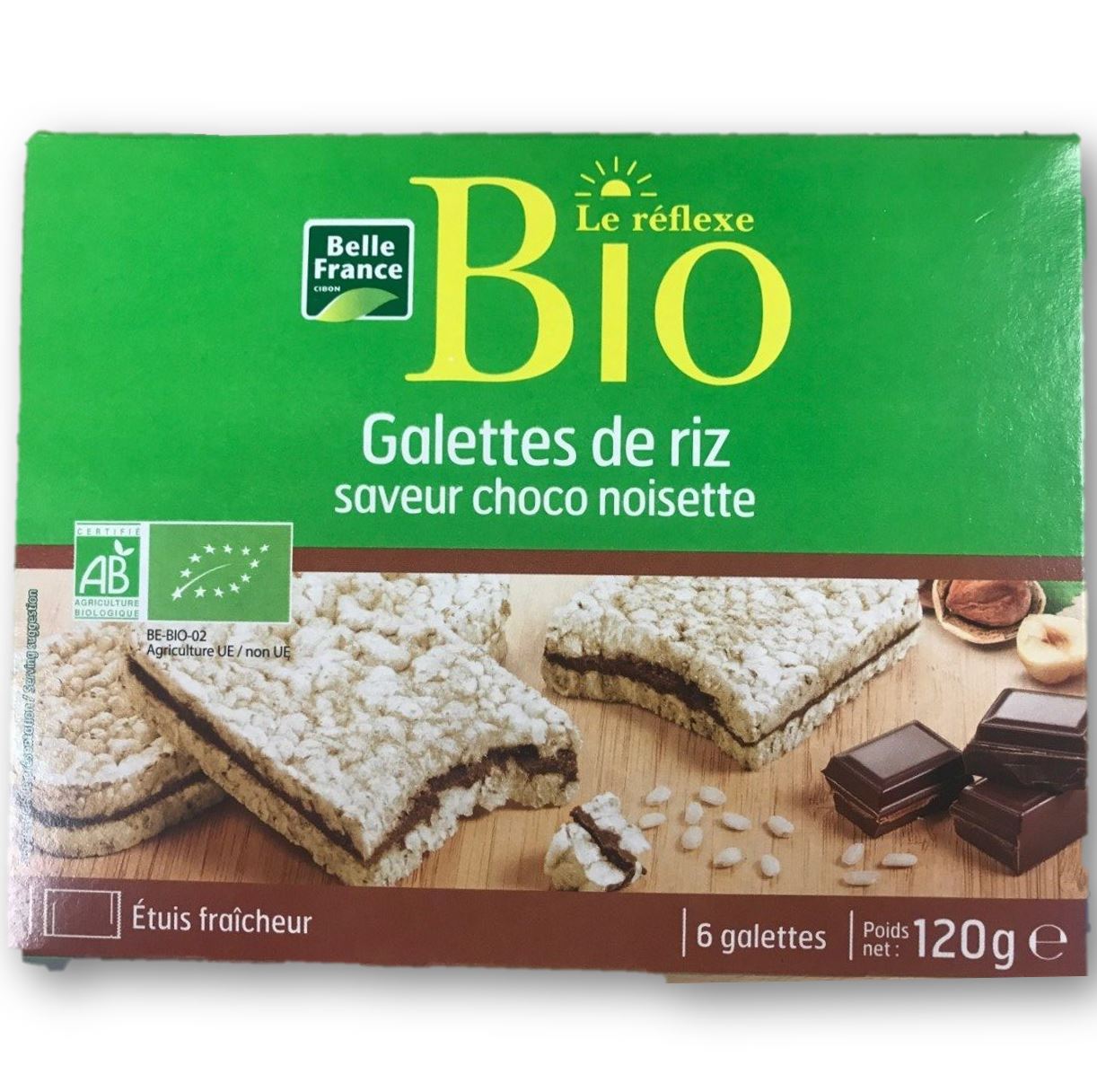 Galette de riz chocolatnoisettes x6 le Réflexe Bio