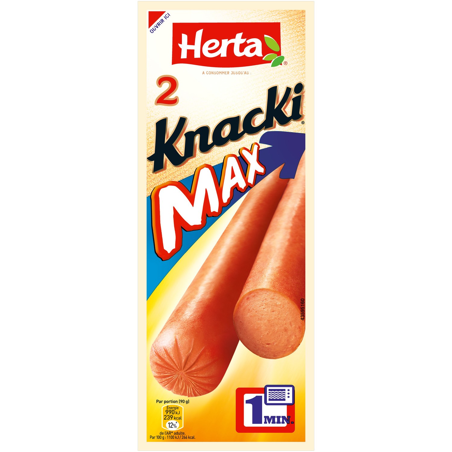 Achat / Vente Herta Knacki Original 100 % Pur Porc, 210g, 6 saucisses