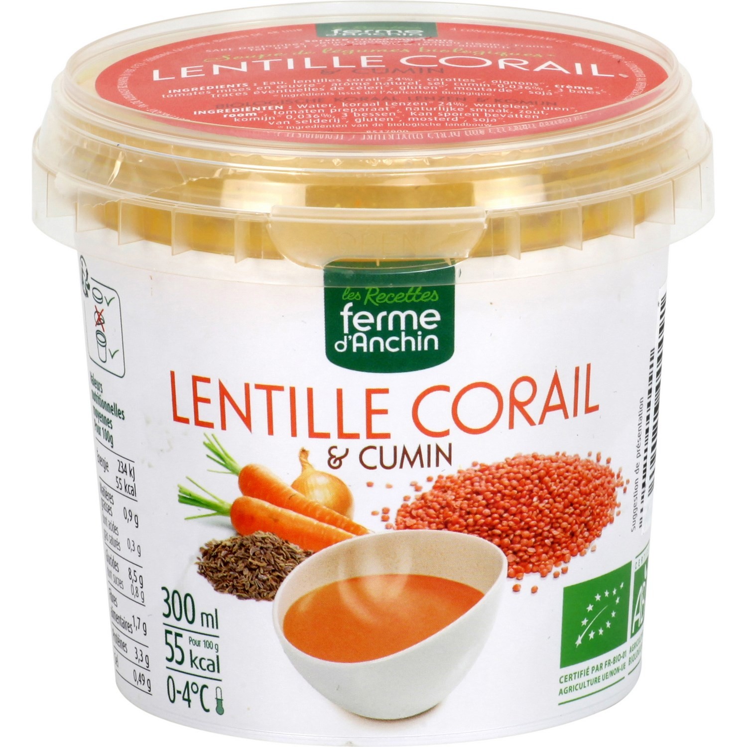 Soupe Lentille corail & Cumin