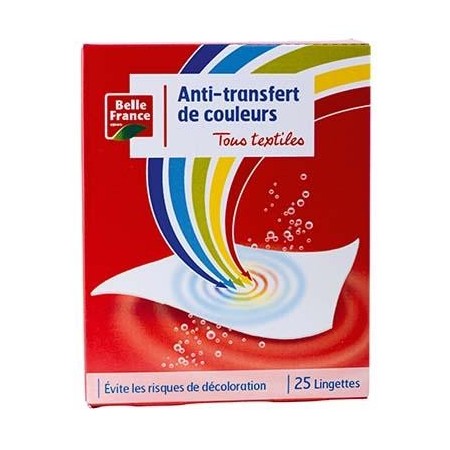 Lingette anti transfert de couleurs x 25