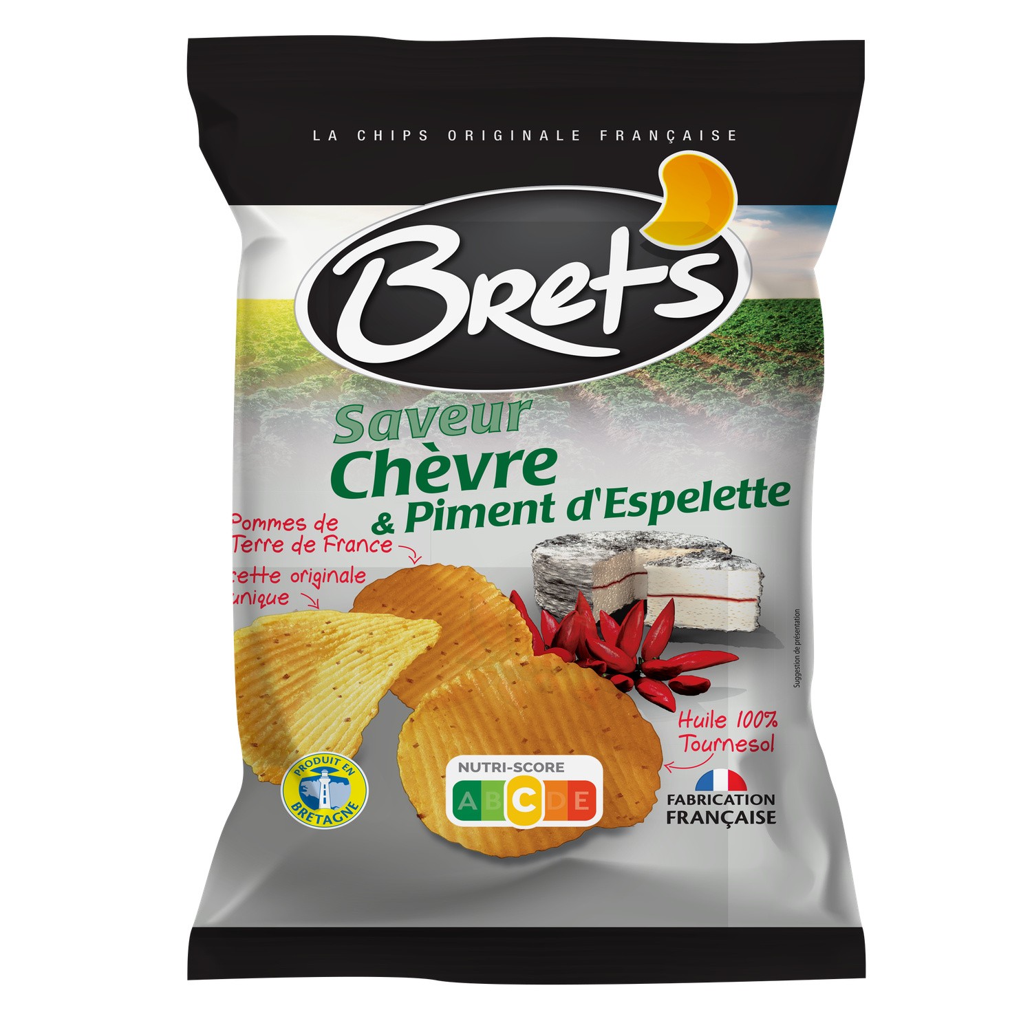 Chips saveur Chèvre & piment d'Espelette