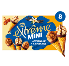 Extrême Mini Caramel + Vanille x8