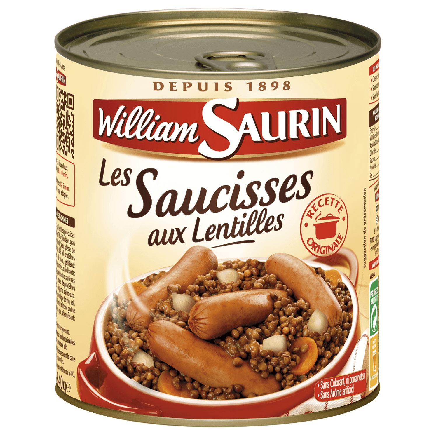 Les saucisses aux lentilles