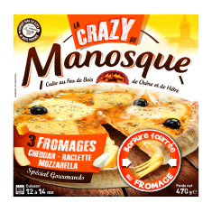 Pizza crazy 3 fromages 470g