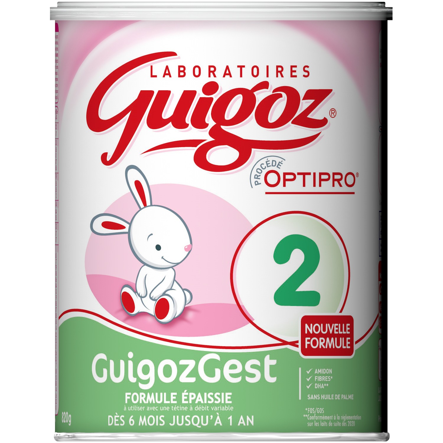 Lait 2ème âge Optipro - de 6 mois à 1 an, Guigoz (500 ml)