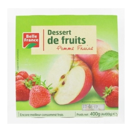 Dessert de fruits pomme fraise