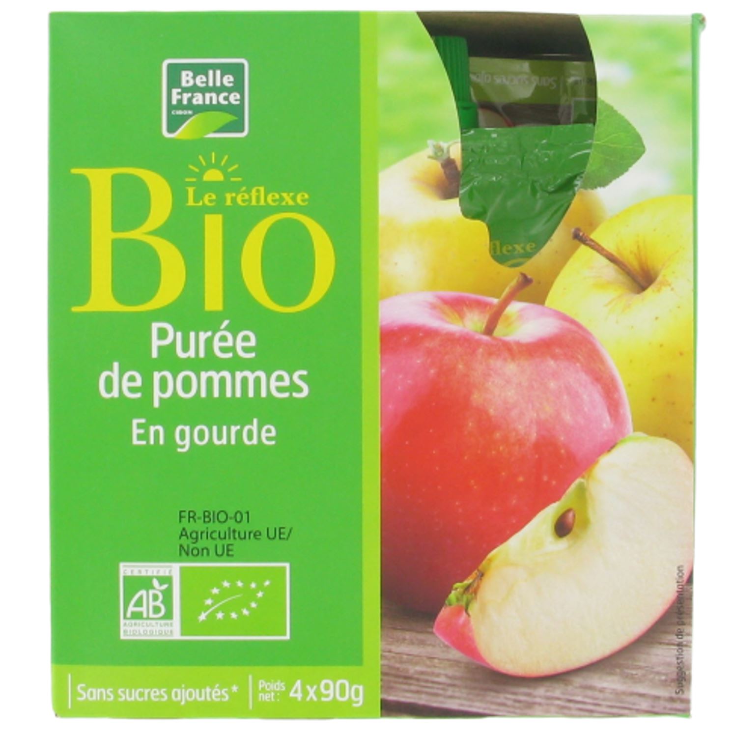 Compote pomme POM'POTES : les 4 gourdes de 90 g à Prix Carrefour