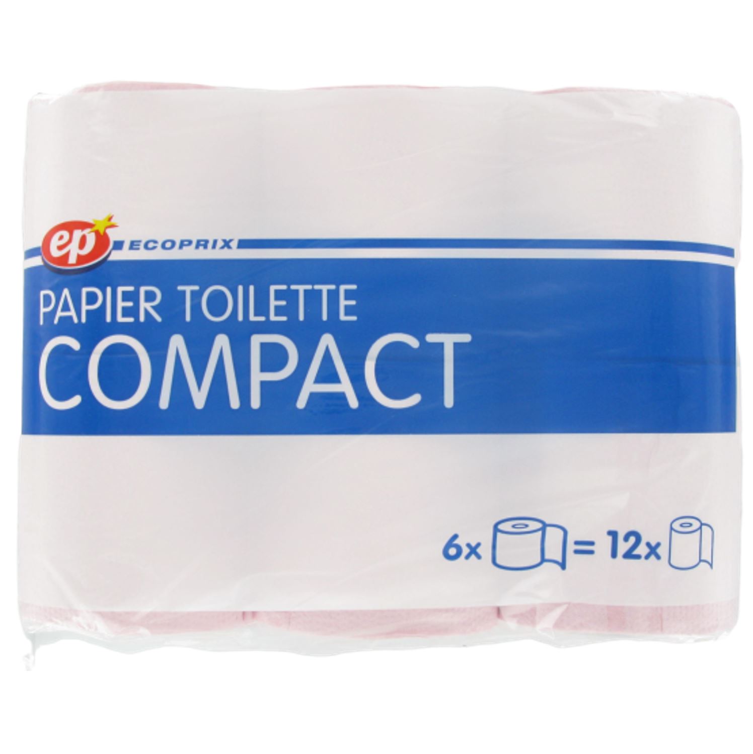 Papier toilette compact x 6 = 12 rouleaux