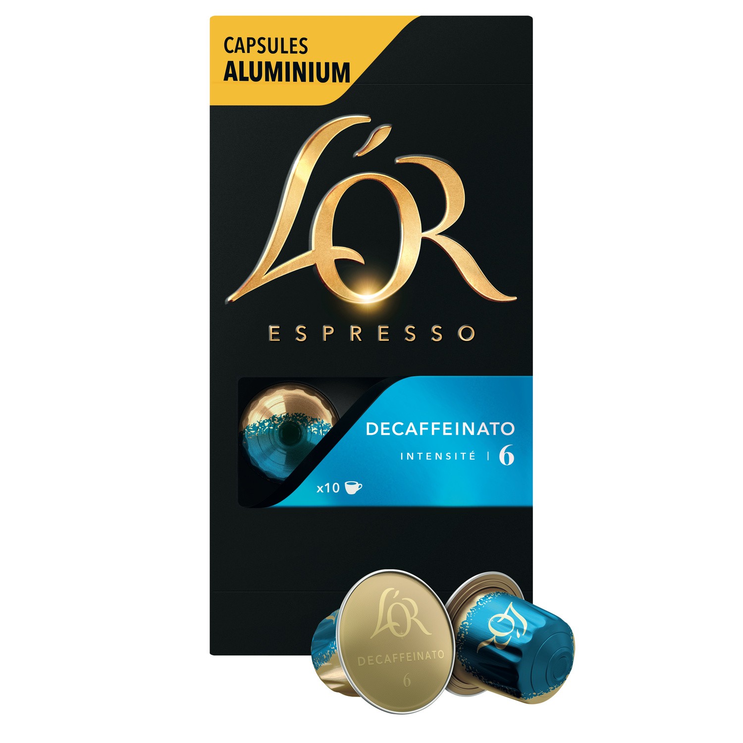 10 capsules de café L'Or Espresso Decaffeinato intensité 6