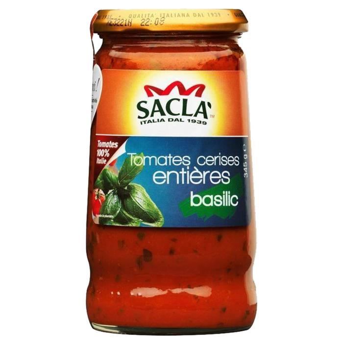 Sauce tomate cerises entières & basilic